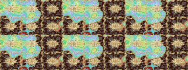 Klasik çiçek dokusu. Raster illüstrasyonu. Eskiz kalıbı altın elementler. Kahverengi renkte Royal retro. Altın şablon. Kart, duvar kağıdı, ambalaj, tekstil için klasik tasarım.