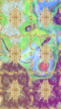 Klasik raster şablonu. Tarafsız ve altın desenli. Tekrarlayan ögelerle soyut arkaplan çiz.