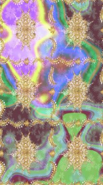 Klasik Raster Golden eskiz kalıbı. Tarafsız renklerde altın elementlerle çizim. Klasik klasik klasik arka plan. Geleneksel oryantasyon süsü.