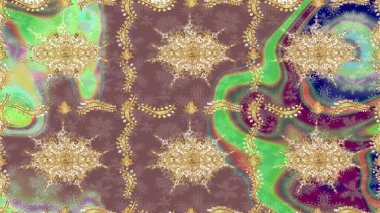 Tarafsız renkler üzerine grafiksel modern eskiz deseni. Skeç raster arka planı. Çiçek desenli çizim. Duvar kâğıdı barok, İspanyol kumaşı.