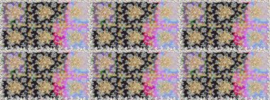 Gri renkli ve altın elementli geleneksel altın sarısı desen. Barok tarzında kusursuz bir doğulu süsü..