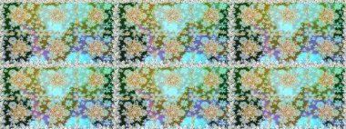 Geleneksel raster ve altın desen. Damask pürüzsüz süsü. Nötr renkler üzerinde klasik oryantal desen.