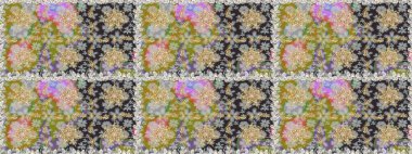 Gri renklerdeki altın elementler. Duvar kâğıdı barok, İspanyol kumaşı. Kusursuz raster arka plan. Çiçek deseni. Şekil grafik deseni.