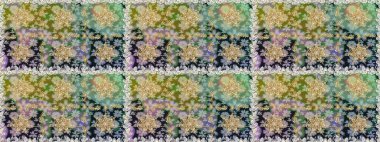 Gri renkler ve altın elementler üzerinde altın pürüzsüz desen. Raster illüstrasyonu. Kusursuz damaske klasik altın desen. Tekrarlayan ögelerle soyut arkaplan Raster.