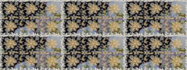 Geleneksel oryantasyon süsü. Klasik klasik klasik arka plan. Raster illüstrasyonu. Kusursuz klasik raster altın desenli. Gri renklerde, altın elementlerle kusursuz desen.