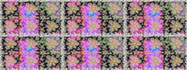 Gri renkli ve altın elementli altın desenli. Arkaplan, kumaş, altın duvar kağıdı. Düz elle çizilmiş klasik koleksiyon. Raster altın pürüzsüz desen.