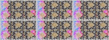 Barok tarzında kusursuz bir doğulu süsü. Raster oryantal süs. Gri renkli ve altın elementli altın desenli. Geleneksel klasik altın desen.