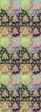 Raster illüstrasyonu. Oriental raster klasik gri ve altın desenli. Kusursuz soyut arkaplan.