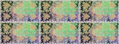 Kusursuz oryantal klasik altın desen. Tarafsız renklerde altın tekrarlayan elementler içeren Raster soyut arkaplanı.