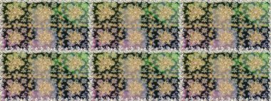 Şık bir grafik desen. Duvar kâğıdı barok, İspanyol kumaşı. Çiçek deseni. Kusursuz raster arka plan. Gri renklerdeki altın elementler.