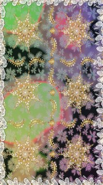 Tarafsız renklerde, altın elementlerle kusursuz desen. Geleneksel oryantasyon süsü. Kusursuz klasik raster altın desenli. Klasik vintage arkaplan.