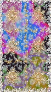 Antika altın tekrarlanabilir duvar kağıdı. Damask pürüzsüz yineleme kalıbı. Gri renklerdeki altın element. Barok tarzında altın çiçekli süs..