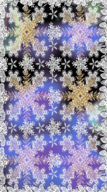 Raster illüstrasyonu. Tarafsız renklerde, altın elementlerle klasik, pürüzsüz desen.