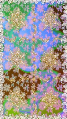 Barok tarzında kusursuz bir doğulu süsü. Geleneksel klasik raster altın pürüzsüz desen. Tarafsız renklerdeki altın elementler.