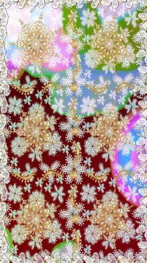 Tarafsız renklerde ve altın elementlerle geleneksel klasik altın raster deseni. Barok tarzında kusursuz bir doğulu süsü..