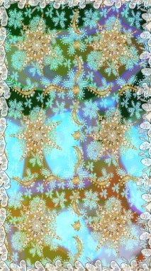 Raster altın pürüzsüz desen. Altın elementlerle nötr renklerde altın desen. Arkaplan, kumaş, altın duvar kağıdı. Düz elle çizilmiş vintage koleksiyonu.