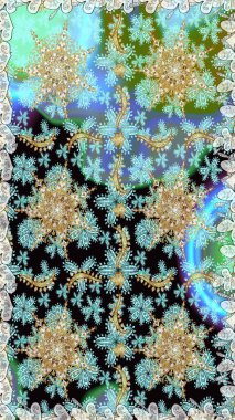 Raster geleneksel altın pürüzsüz deseni nötr renklerde. Barok tarzında kusursuz bir doğulu süsü..