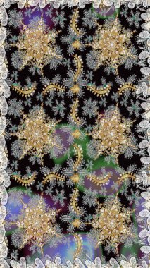 Gri renklerde, altın elementli, pürüzsüz bir desen. Şam tasarım için kusursuz desen.