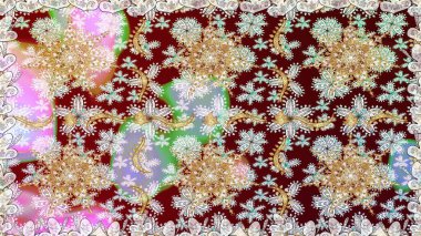 Paisleys zarif çiçek desenli arkaplan duvar kâğıdı çizimi klasik stil, modern 3D çizgili sanat eseri altın ve nötr desenli çiçek yaprakları ve süslemeleri..