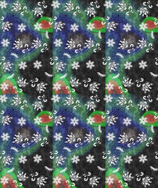 Gri ve mavi renklerde bahar çiçekleri. Raster illüstrasyonu. Raster çiçek desenli ve çiçekli..