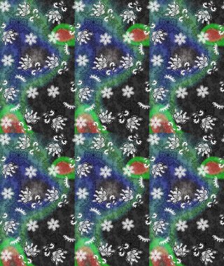 Gri ve mavi renklerde bahar çiçekleri. Raster illüstrasyonu. Raster çiçek desenli ve çiçekli..