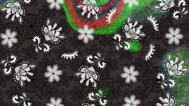 Gri ve kahverengi renkli çiçekler. Raster Illustrasyon 'daki Çiçek Deseni' nin son moda çizimi. Renkli Yaz Temalı eskiz kalıbı. Düz Çiçek Elementleri Tasarımı.