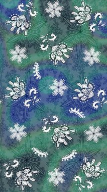 Renkli Bahar Teması eskiz kalıbı. Raster güzel kumaş deseni çiziyor. Çiçek deseni. Düz Çiçek Elementleri Tasarımı.