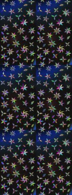 Raster. Gri ve mavi renkli güzel çiçekli çizim deseni, suluboya çiçek deseni, duvar kağıdı, kart veya kumaş için fayanslı..