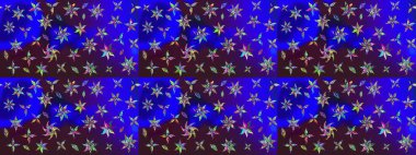 Mavi ve kahverengi renkte çiçekler. Nazikçe, güzel çiçek arkaplanı. Raster çiçek desenli ve çiçekli..