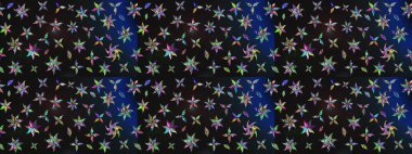 Kabile sanatı boho baskısı, klasik çiçek arkaplanı. Arkaplan dokusu, duvar kağıdı, gri ve mavi renkli çiçek teması. Soyut etnik raster çizim kalıbı.