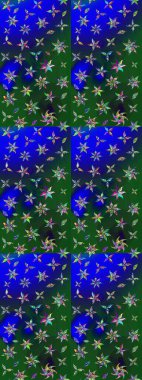 Sevimli küçük çiçek desenle. Raster resim. Çiçek desenli çiçek ve yaprakları ile.