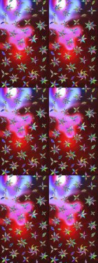 Doğum günü kartı ya da düğün davetiyesi. Raster illüstrasyonu. Kahverengi ve kırmızı renklerde. Çiçek arkaplan. Suluboya çiçek buketi. Çiçekli tebrik kartı.