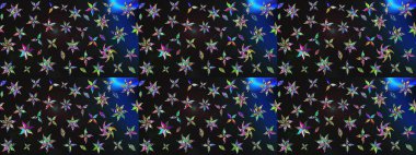 Raster illüstrasyonu. Gri ve mavi renklerde. Çiçekli güzel suluboya desen.