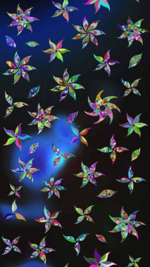 Ultraviyole kumaş deseni. Raster illüstrasyonu. Organik motif arka planı. Çizim deseni.