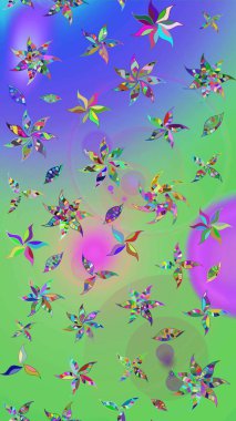 Küçük yeşil ve mor çiçeklerle oldukça eski bir besin torbası deseni. Tekstil, kumaş, kapaklar, duvar kağıtları, baskı, paket, koleksiyon defteri, örgü, dekupaj için çiçek arkaplanı..