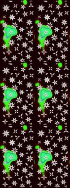 Elle çizilmiş çiçek desenli Raster çizimi. Tekstil, kumaş, ambalaj, hatıra defteri için hoş bir çiçek arkaplanı. Siyah ve nötr arkaplanda. Çocuksu tasarım.