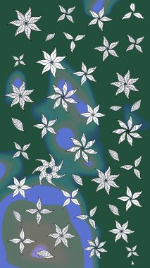 Klasik çiçek desenli. Raster 'ın taze dokusu. Yumuşak fayans. Yumuşak pamuk tasarımı. Paketleme, tekstil, duvar kağıdı için çiçek arkaplanı.