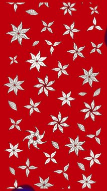 Renkli Bahar Teması eskiz kalıbı. Düz Çiçek Elementleri Tasarımı. Çiçek deseni. Chichi 'nin kumaş kalıbını çiz. Raster illüstrasyonu.