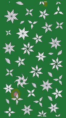 Renkli Bahar Teması eskiz kalıbı. Raster. Düz Çiçek Elementleri Tasarımı.