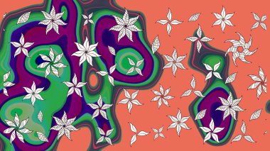 Bahar mevsimi. Nazik romantik baskı. Raster güzel bir çiçek deseni çizmiş. Tatil havası..