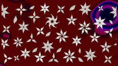 Çiçekli karalama şeklinde Raster çiçek deseni. Kırmızı ve nötr renklerde çiçekler. Nazik, sevimli çiçek arkaplanı..