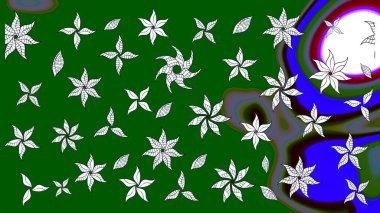 Yeşil ve nötr renklerde manzaralı çiçek deseni. Üst manzara, yumuşak stil. Çiçek kompozisyonu, el boyası, hassas şablon. Sevgililer günü ve tebrik kartı konsepti için şık bir davet.