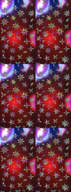 Gömlek baskısı için çiçek boyası. Çiçek desenli eskiz. Kahverengi ve kırmızı renkte çiçekler.