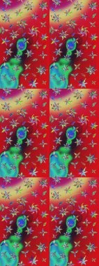 Zarif, parlak ve eskiz kırmızı ve yeşil çiçek desenli tasarım. Sabıka baskıları, bebek kıyafetleri, duvar kâğıtları, paket kutuları vb..