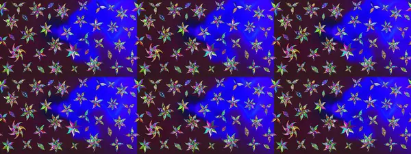 Davetiye ve kartpostal tasarımı için dekoratif çiçek unsurları. Şirin, zarif çiçekler Raster illüstrasyonu. Tekstil için figür. Poster ya da kapak için arka plan. Yapraklı çizim deseni.