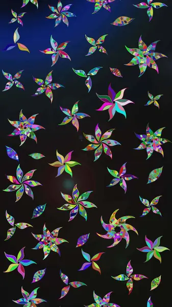 Hediye ambalaj kağıdı, tebrik kartları, posterler ve pankart tasarımı. Raster düz çiçek çizim deseni. Gri ve mavi renkte çiçekler.