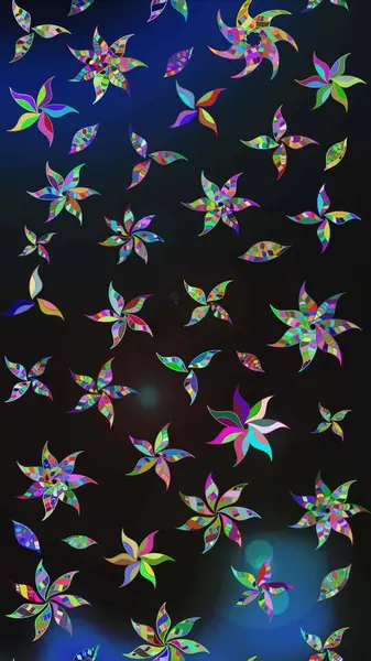 Raster illüstrasyonu. Gri ve mavi renkte şirin çiçekler. Küçük çiçekli basit bir çiçek çizimi. Moda baskısı, albüm, ambalaj kağıdı, duvar kağıdı için zarif dekoratif süslemeler..