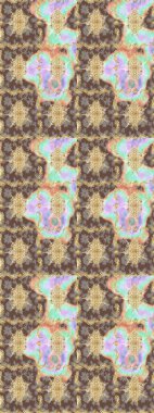 Raster oryantal süs. Altın şablonu çiz. Kahverengi renklerde altın elementlerle çizim deseni.