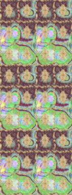 Altın şablon. Kart, duvar kağıdı, ambalaj ve tekstil için klasik tasarım. Eskiz kalıbı altın elementler. Klasik çiçek dokusu. Raster illüstrasyonu. Tarafsız renklerde Royal retro.