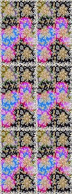 Raster illüstrasyonu. Gri renklerde ve altın elementlerle klasik, pürüzsüz desen.